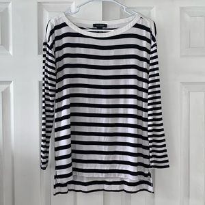 White House Black Market Striped Long-sleeve Shirt